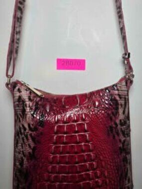 Brahmin Katie Ruby Prowl Ombre Croc Embossed Leather Crossbody